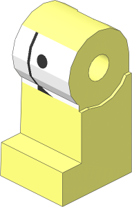 Minifig Leg Right with Laboratory Smock Pattern