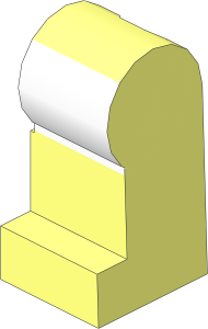 Minifig Leg Left with Laboratory Smock Pattern