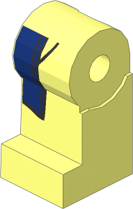 Minifig Leg Right with Dark Blue Coattails Pattern
