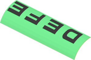 Sticker  1.2 x  3.9 with "DEFE" Letters (Formed)