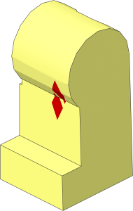 Minifig Leg Left with  2 Red Diamonds Pattern