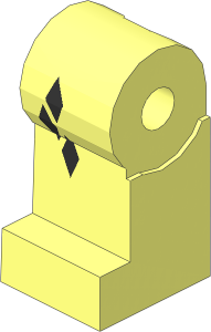 Minifig Leg Right with  3 Black Diamonds Pattern