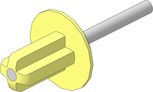 ~Electric Technic Motor  9V Shaft (with Fake Metal Axle)