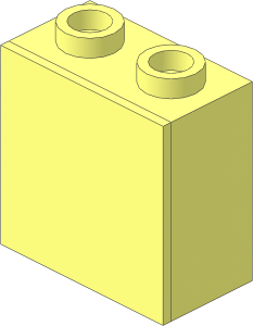 Electric Light & Sound Brick  1 x  2 x  1.667 with Clip-On Plate