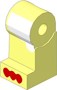 Minifig Leg Right with Chicken Feet Pattern