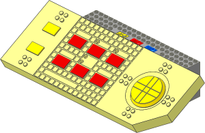 Technic Control Centre I with Yellow/Red Buttons (Complete)