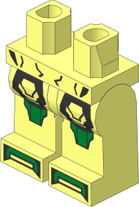 Minifig Hips and Legs with Iron Man Armoured Suit Mark XVII Pattern