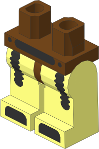 Minifig Hips and Legs with Clockwork Robot Pattern