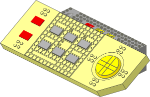 Technic Control Centre II with Red/Grey Buttons (Complete)