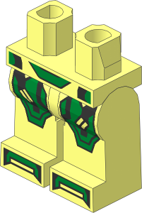 Minifig Hips and Legs with Iron Man Armoured Suit Mark XLII Pattern