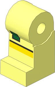 Minifig Leg Right with Shorts with Black Line and Brick Logo Pattern