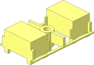 ~Technic Control Centre II - Rectangular Button Pair