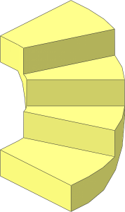 Staircase  6 x  6 x  4 Quarter Turn Left Up Going