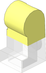 Minifig Leg Left with Bright Light Orange Lower Leg Pattern