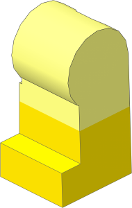 Minifig Leg Left with Yellow Lower Leg Pattern