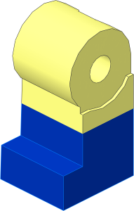 Minifig Leg Right with Blue Lower Leg Pattern