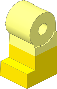 Minifig Leg Right with Yellow Lower Leg Pattern