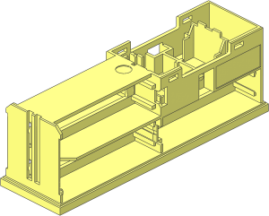 Electric 9V Battery Box  4 x 14 x  4 Bottom