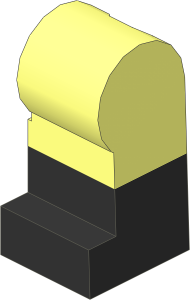 Minifig Leg Left with Black Lower Leg Pattern