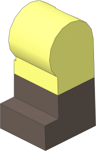 Minifig Leg Left with Dark Brown Lower Leg Pattern