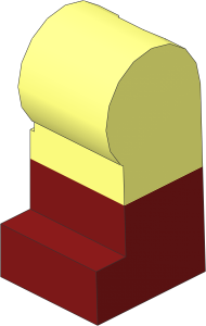 Minifig Leg Left with Dark Red Lower Leg Pattern