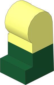 Minifig Leg Left with Dark Green Lower Leg Pattern