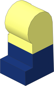 Minifig Leg Left with Dark Blue Lower Leg Pattern