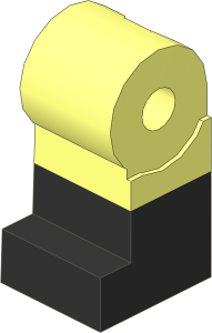 Minifig Leg Right with Black Lower Leg Pattern