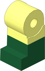 Minifig Leg Right with Dark Green Lower Leg Pattern
