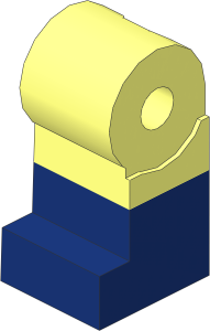 Minifig Leg Right with Dark Blue Lower Leg Pattern