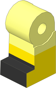 Minifig Leg Right with Light Nougat Lower Leg and Black Shoes Pattern
