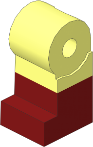 Minifig Leg Right with Dark Red Lower Leg and Triangular Notch on Side Pattern