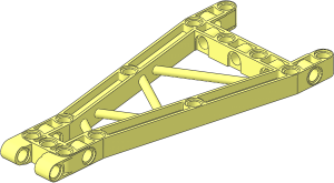 Technic Beam 16 x  7 Triangular with Diagonal Bars