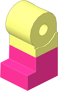 Minifig Leg Right Dual Mould with Medium Lilac Lower Leg Pattern