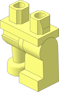 Minifig Hips and Legs with Wooden Leg Right