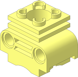 Technic Engine Cylinder Head with Bottom Slots