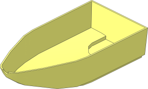 Boat Hull Floating 16 x  8 Bottom (Needs Work)