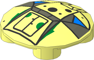 Dish  2 x  2 without Rim with Lunar Lander Hatch Pattern