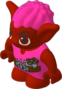 _Figure Elves Goblin Roblin with Magenta Hair and Tunic