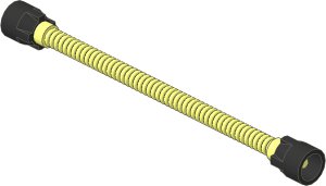 Hose Flexible  8.5L with Tabs with Black Ends Pattern