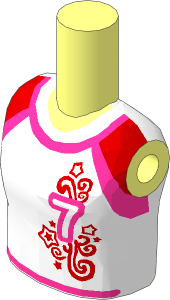 Figure Friends Girl Torso with White Soccer Jersey with Number "7" Pattern