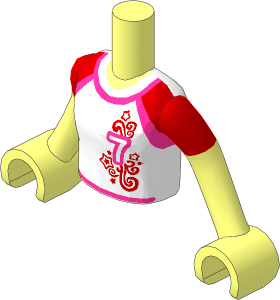 Figure Friends Girl Torso with Arms with White Soccer Jersey with Number "7" Pattern