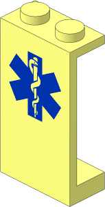 Panel  1 x  2 x  3 with EMT Star of Life Pattern