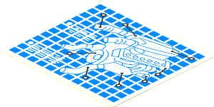 Sticker  3.4 x  3.8 with Engine Blueprint