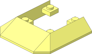 Slope Brick 33/45  6 x  6 with  4 x  4 Cutout