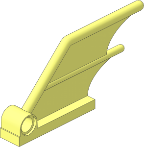 Tail  7 x  1 x  2.667 Bat Style with Offset Peghole