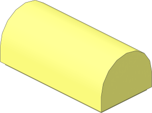 Brick  1 x  2 x  0.667 with Curved Top