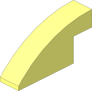 Slope Brick Curved  4 x  1 x  1.667