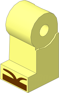 Minifig Leg Right with Reddish Brown Sandals Pattern
