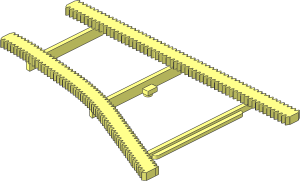 ~Monorail Track Point Right - Switch Rack